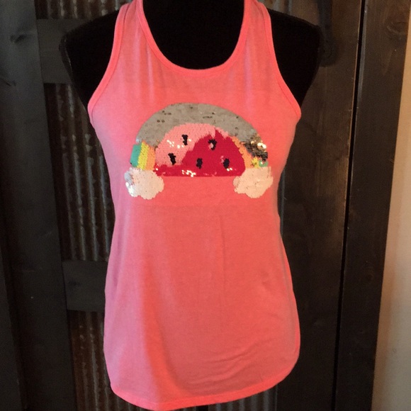 Girls tank top w sequines sz xl 14/16
